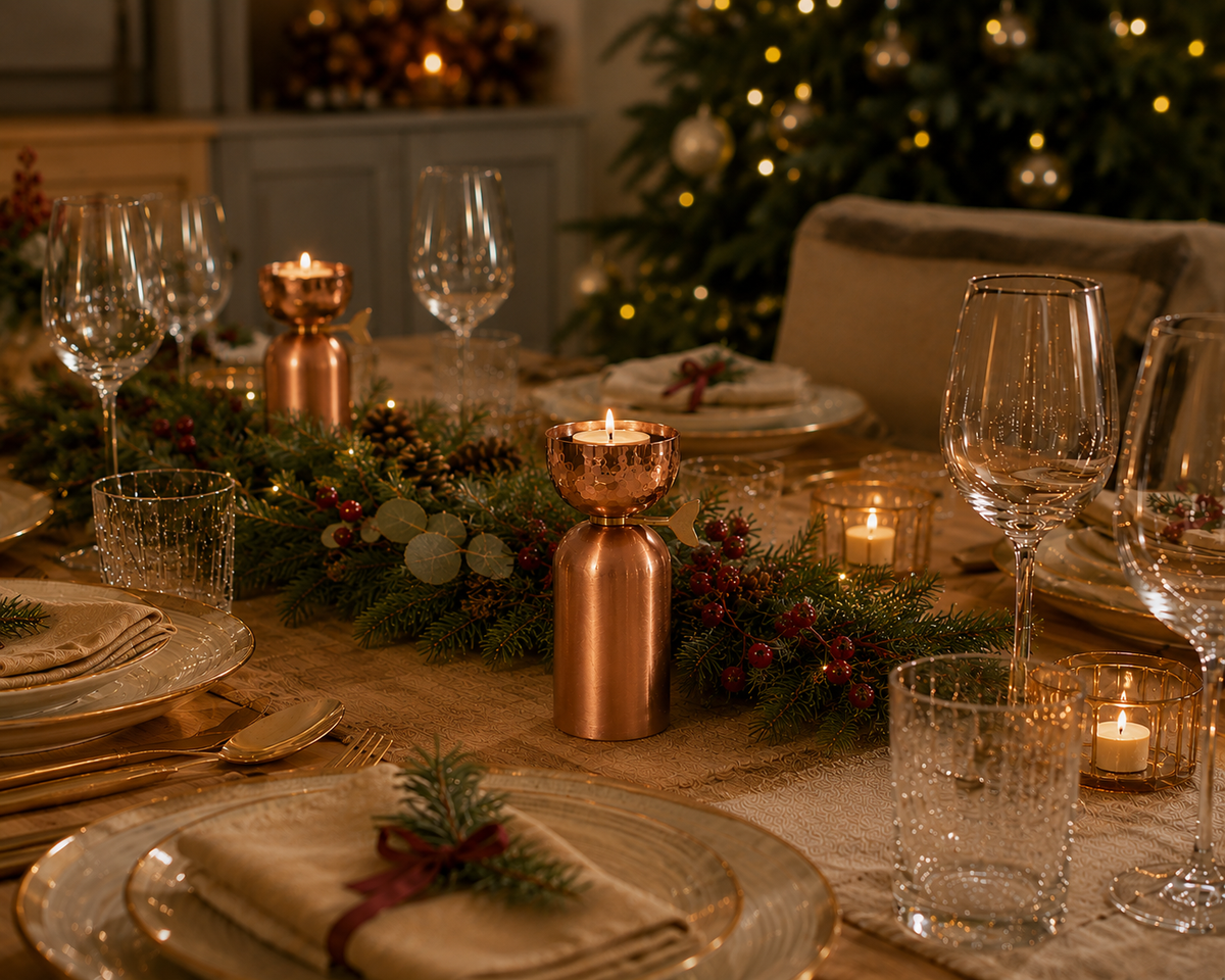 Copper Tea Light Holders