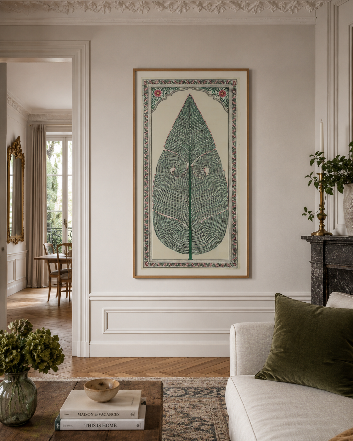 Pattachitra Painting - Tree of Life - Green - Made to Order