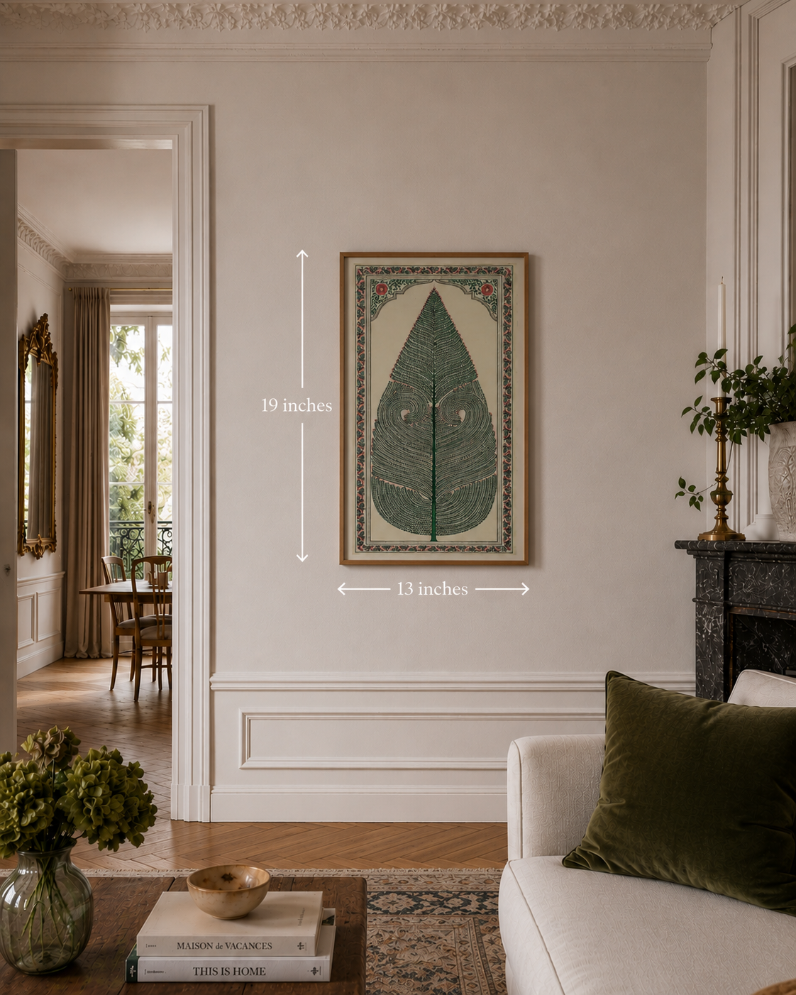 Pattachitra Painting - Tree of Life - Green - Made to Order