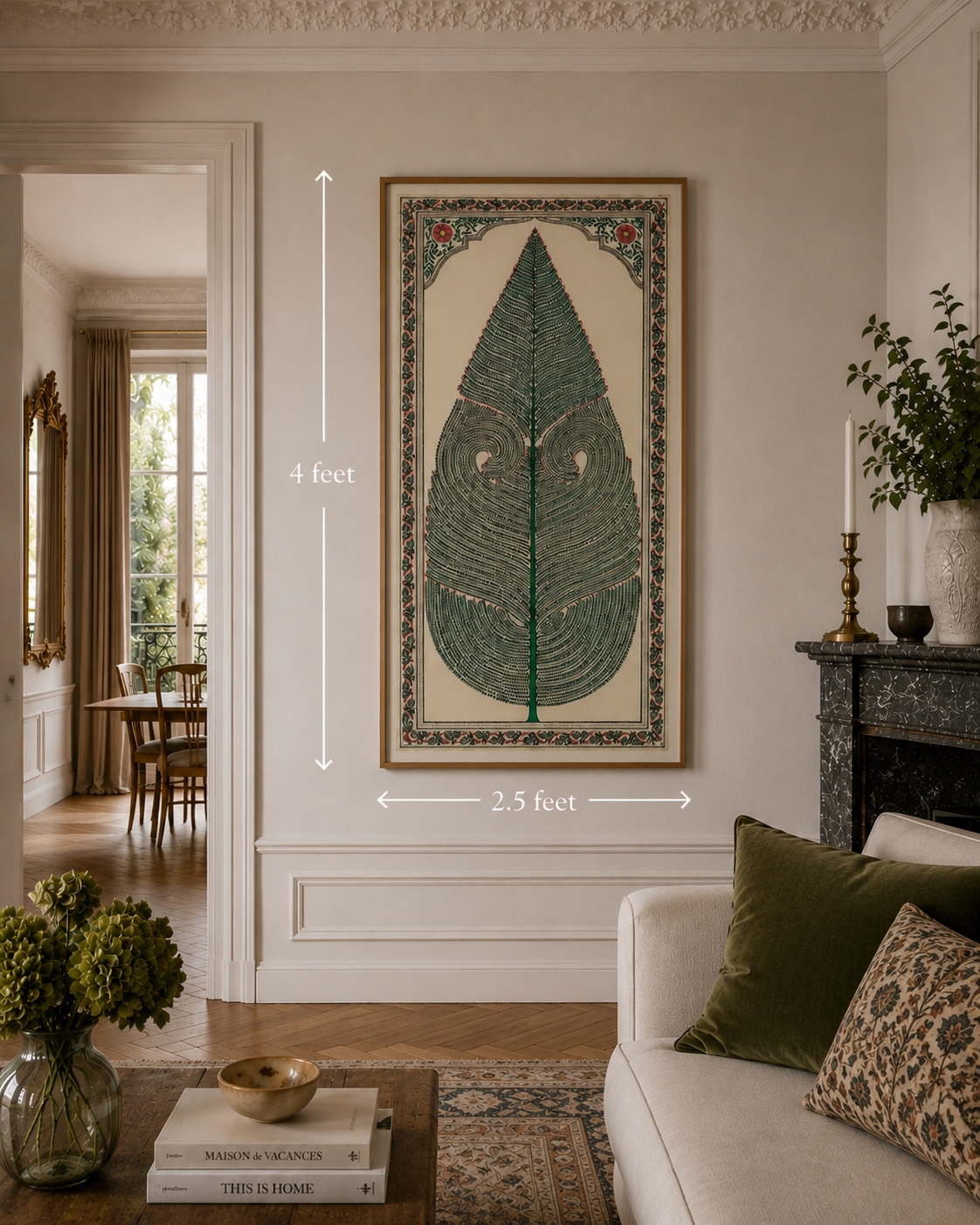 Pattachitra Painting - Tree of Life - Green - Made to Order