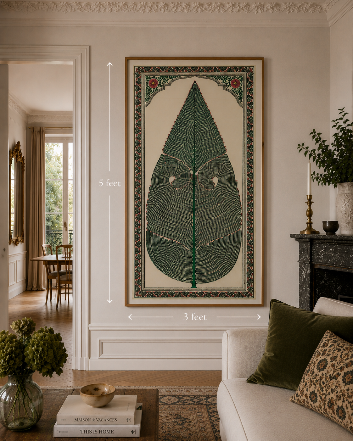 Pattachitra Painting - Tree of Life - Green - Made to Order