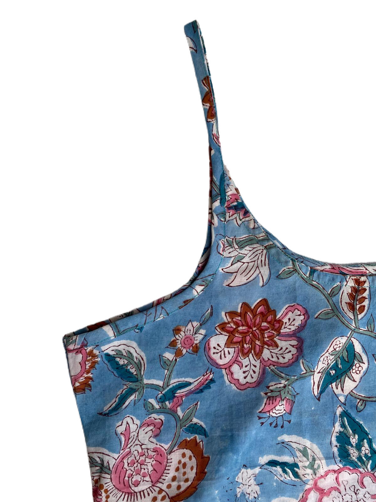 Endloses blaues Top