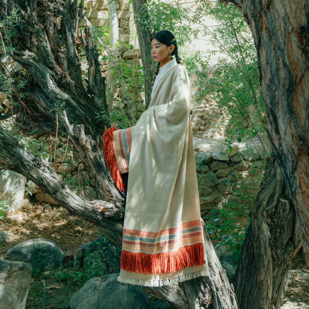 Pashmina Shawl - Flame