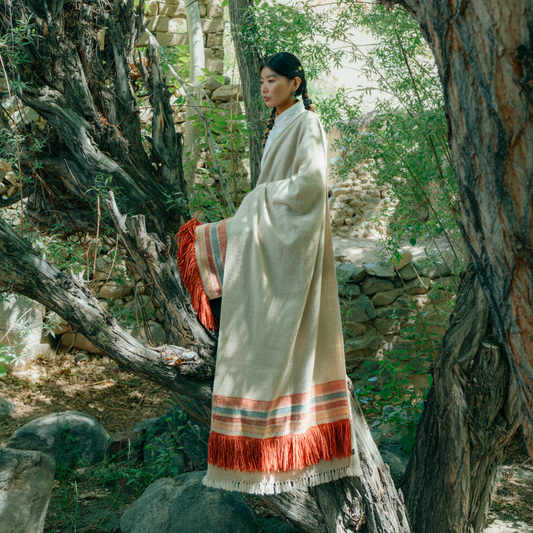Pashmina Shawl - Flame